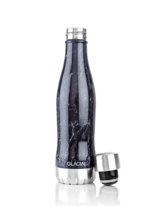 GLACIAL Bottle 400ml - Black Marble