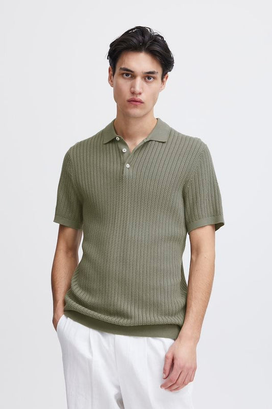 CFKARL Structured Knit - Polo - Agave Green